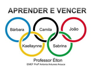 Bárbara Camila João
Kaellaynne Sabrina
Professor Élton
EMEF Profª Antonia Antunes Arouca
 
