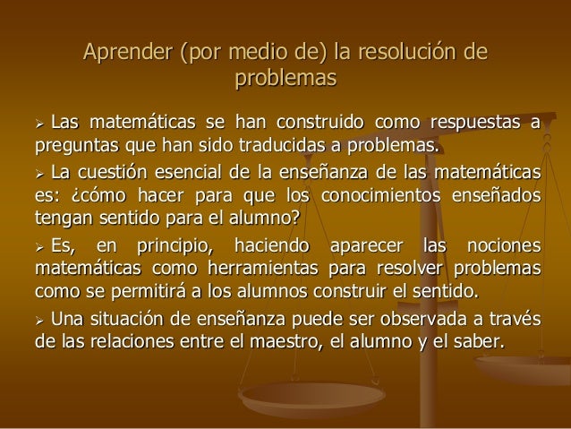 Aprender (por medio de) la resolución de problemas