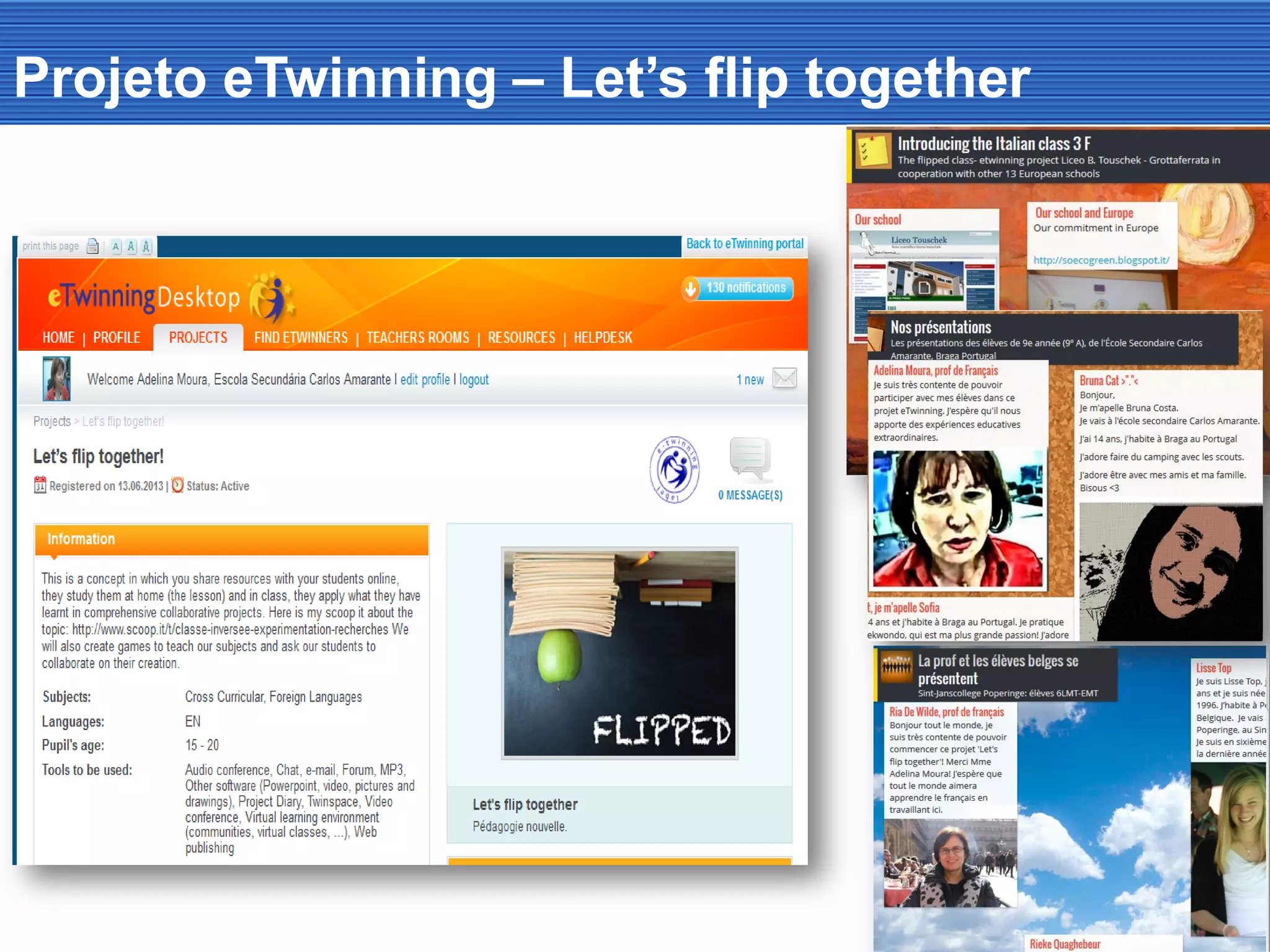 Projeto eTwinning – Let’s flip together
 