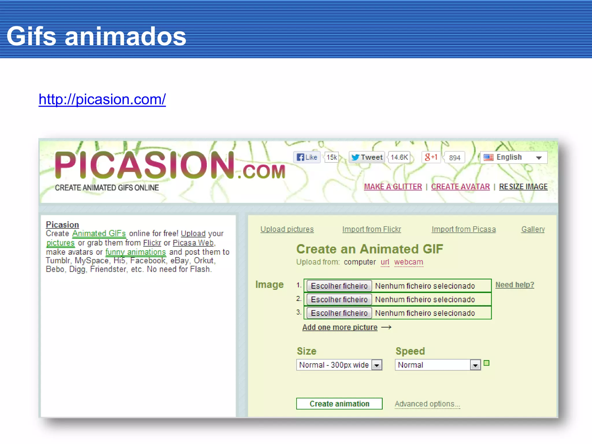 Gifs animados
http://picasion.com/
 