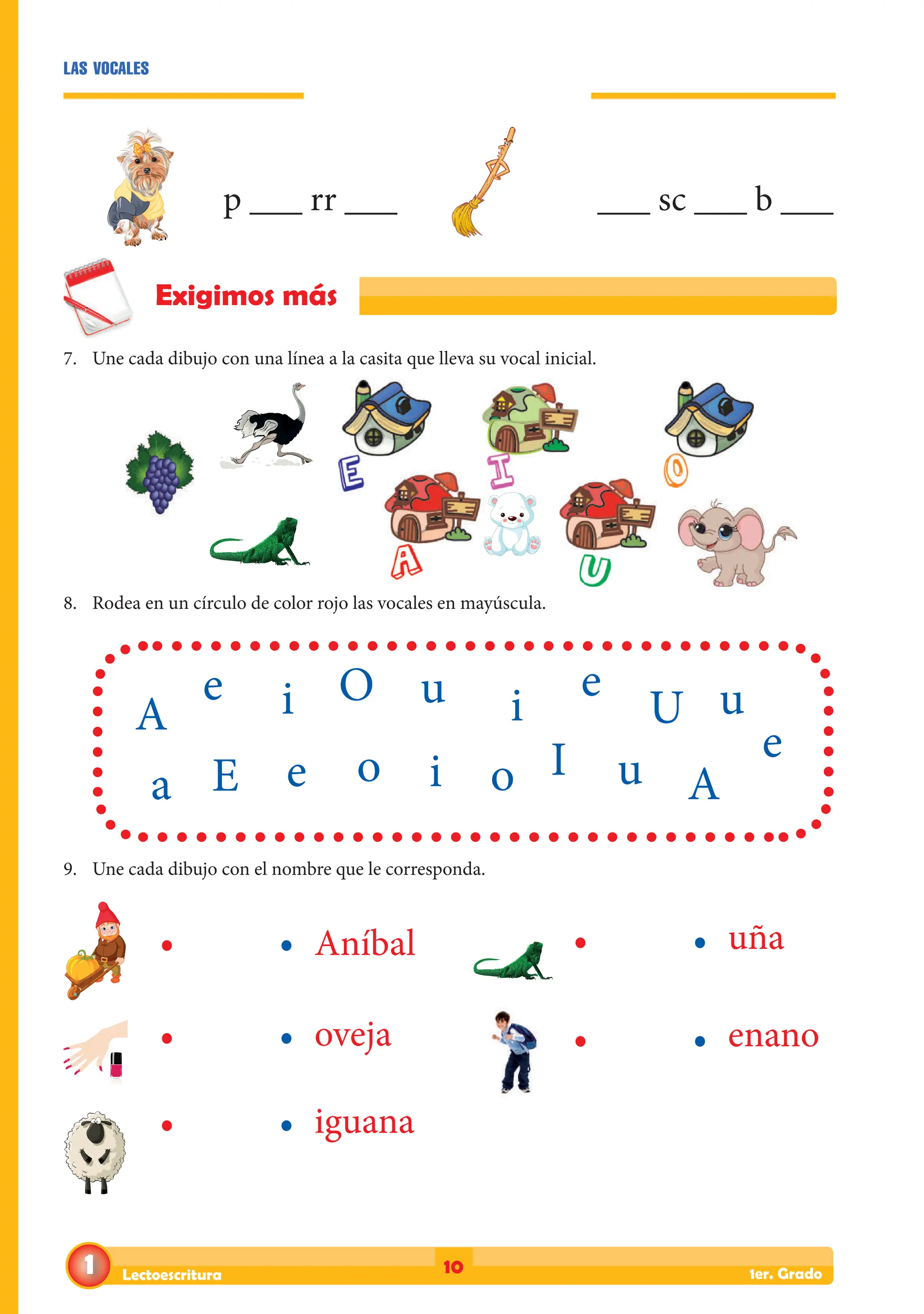 Las Vocales Para Preescolar Y Primer Grado De Primaria En Leer Y