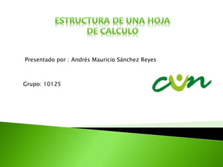 Presentado por : Andrés Mauricio Sánchez Reyes 
Grupo: 10125 
 