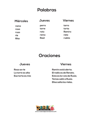 Aprendiendo A Leer 06 Ra Re Ri Ro Ru Digital