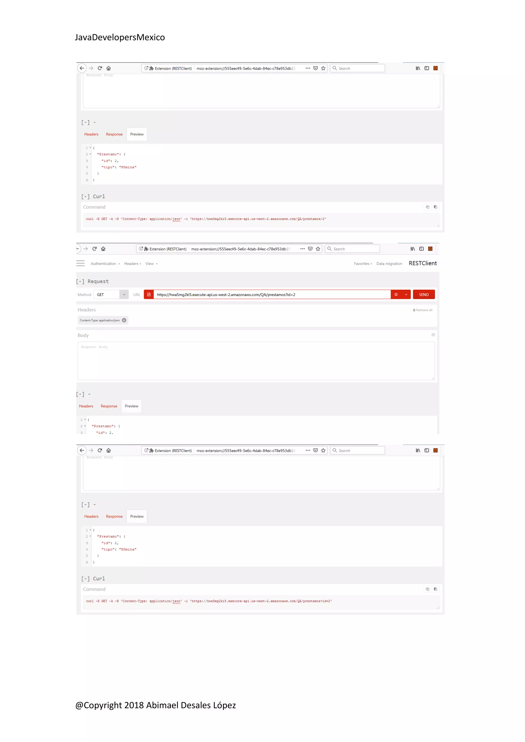JavaDevelopersMexico
@Copyright 2018 Abimael Desales López
 