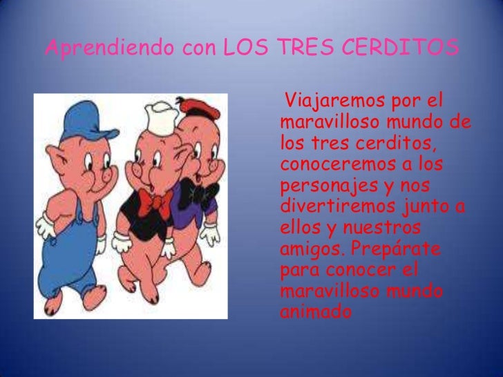 pics Dibujos Personajes Del Cuento De Los Tres Cerditos aprendiendo con los tres cerditos