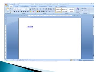 Aprendiendo microsoft word