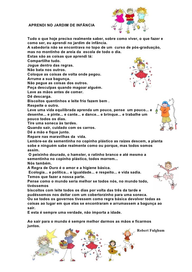 Aprendi No Jardim De InfâNcia