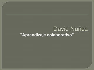 David Nuñez "Aprendizaje colaborativo" 