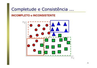 45
INCOMPLETO e INCONSISTENTEINCOMPLETO e INCONSISTENTE
Completude e Consistência ...
 