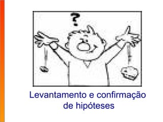 Levantamento e confirmação  de hipóteses 