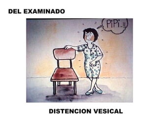 DEL EXAMINADO DISTENCION VESICAL 