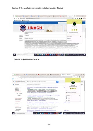 10
Captura de los resultados encontrados en la base de datos Dialnet.
Captura en Repositorio UNACH
 