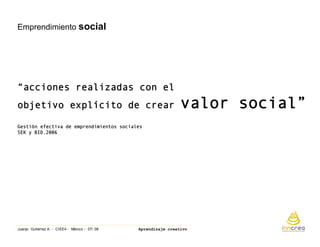 Aprendizaje Creativo. Ciee4 Mexicojulio 08