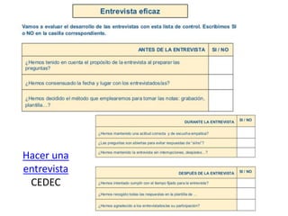 Hacer una
entrevista
CEDEC
 
