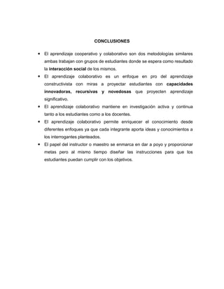 Aprendizaje colaborativo