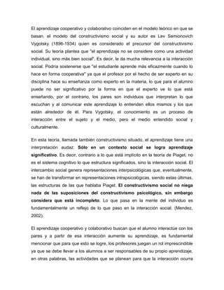 Aprendizaje colaborativo