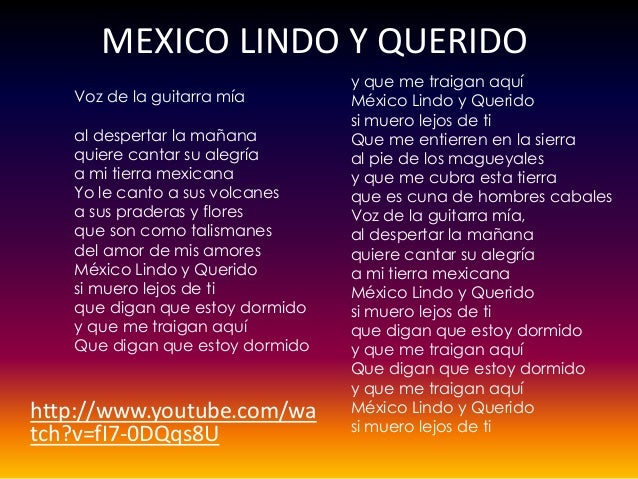 Letra De La Cancion Mexico Lindo Y Querido En Nahuatl