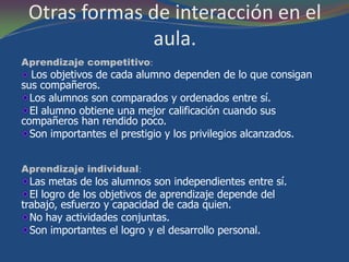  Promueve el aprendizaje profundo frente al superficial o memorístico. Rol de  los profesoresEl rol del profesor no se limita a observar el trabajo de los grupos sino que a supervisar activamente (no directivamente) el proceso de construcción y transformación del conocimiento, así como las interacciones de los miembros de los distintos grupos.