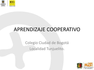 APRENDIZAJE COOPERATIVO Colegio Ciudad de Bogotá Localidad Tunjuelito. 