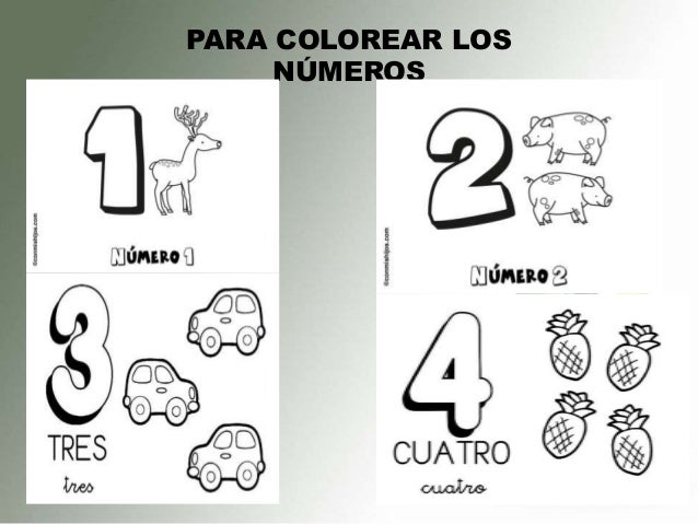 Numeros Del 1 Al 10 Para Colorear Y Recortar - páginas para colorear