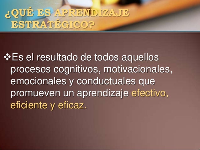 Aprendizaje Estratégico