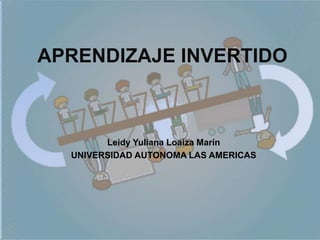 APRENDIZAJE INVERTIDO
Leidy Yuliana Loaiza Marín
UNIVERSIDAD AUTONOMA LAS AMERICAS
 