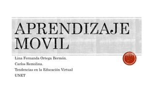 Lina Fernanda Ortega Bermón.
Carlos Remolina.
Tendencias en la Educación Virtual
UNET
 