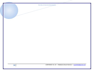 [Escriba el título del documento]
36 CONTENIDO: N.L 14 --- Hildeberta Osorio Romero --- azulyhilde@gmail.com
 