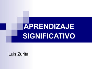 APRENDIZAJE SIGNIFICATIVO Luis Zurita 