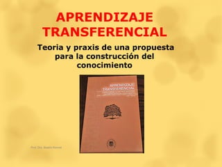 APRENDIZAJE
TRANSFERENCIAL
Teoria y praxis de una propuesta
para la construcción del
conocimiento
Alberto Carli- Beatriz Kennel
 