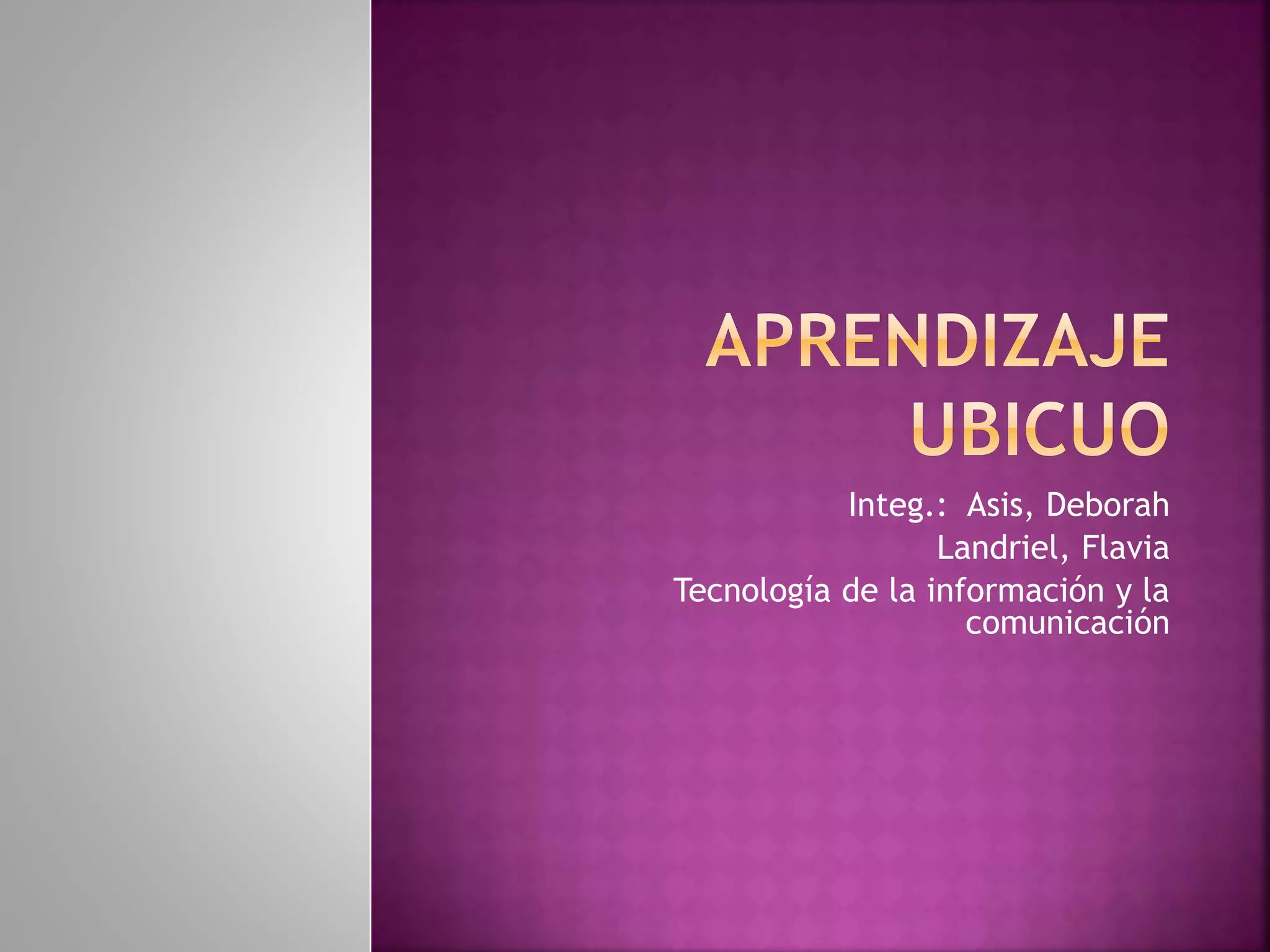 Aprendizaje ubicuo PPT