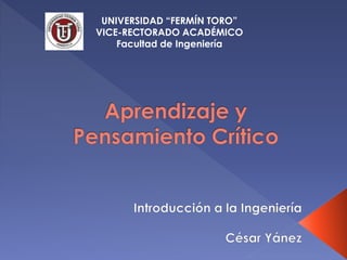 UNIVERSIDAD “FERMÍN TORO”
VICE-RECTORADO ACADÉMICO
Facultad de Ingeniería
 