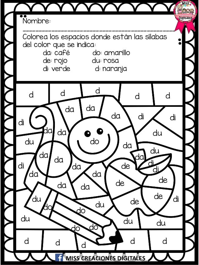 Silabas Con Dibujos Para Colorear / Aprendo silabas coloreando pdf