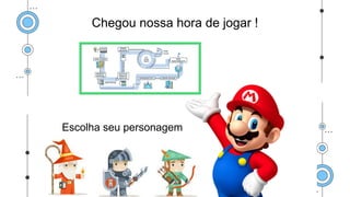 Chegou nossa hora de jogar !
Escolha seu personagem
 