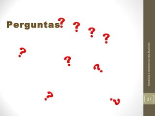 Mecânica e Resistência dos Materiais

Perguntas

27

 