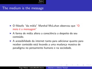 Internet e o Genero Textual