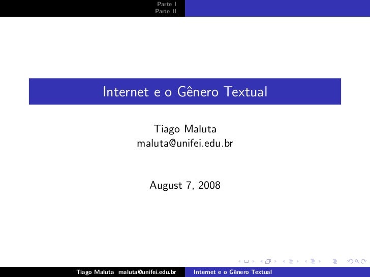 O Genero Textual Em Analise Tem Como Assunto A Internet