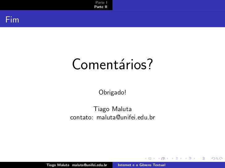 O Genero Textual Em Analise Tem Como Assunto A Internet