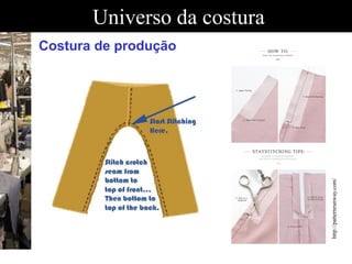 Universo da costura
Costura de produção
http://patternrunway.com/
 