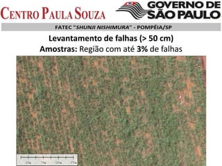 Levantamento de falhas (> 50 cm)
Amostras: Região com até 3% de falhas
 