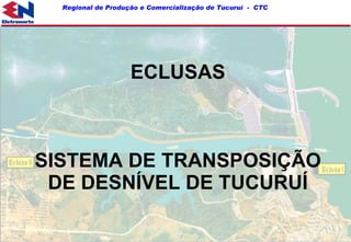 ECLUSAS SISTEMA DE TRANSPOSIÇÃO DE DESNÍVEL DE TUCURUÍ 