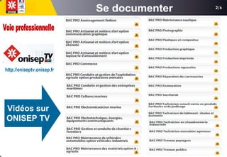 2/6
Vidéos sur
ONISEP TV
http://oniseptv.onisep.fr
 