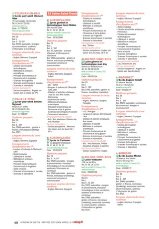24 ACADÉMIE DE CRÉTEIL l RENTRÉE 2015 l GUIDE APRÈS LA 3e onisep.fr
 