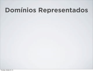 Domínios Representados

Thursday, October 24, 13

 