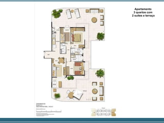 Apartamento  3 quartos com  2 suítes e terraço 