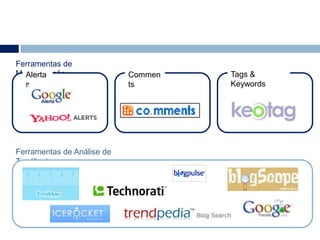  Velocidade de criação e actualização.Interacção com os PúblicosOs blogues possibilitam:Os blogues possibilitam à Organização:Que os leitores deixem os seus comentários;Promover produtos, serviços e eventos;Que os leitores determinem o seu sucesso;Dar informações (serviço pós-venda);Que os leitores interajam uns com os outros;Promover a visão da organização;Que os leitores interajam com o autor;Promover a Responsabilidade Social da Empresa;Que qualquer um se torne bloguer.Divulgar informação sobre a organização;Obter feedback dos seus públicos;Promover o diálogo com os colaboradores.