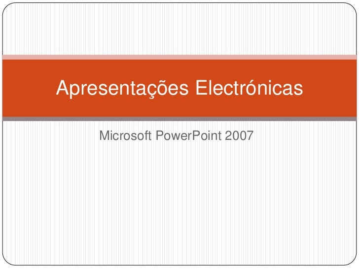Curso de apresentacao em power point