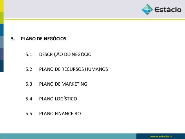 Apresentacao plano de negocios