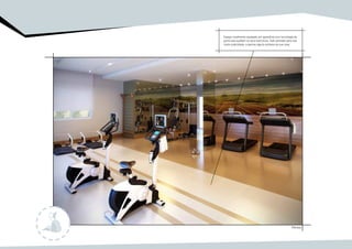 Espaço totalmente equipado por aparelhos com tecnologia de
ponta que auxiliam os seus exercícios. Tudo pensado para sua
maior praticidade, a apenas alguns andares da sua casa.
Fitness
 