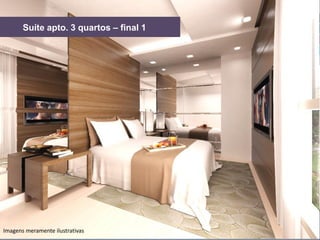 Salão de jogos
Suíte apto. 3 quartos – final 1

Texto
Texto
Texto
Texto

Imagens meramente ilustrativas

 